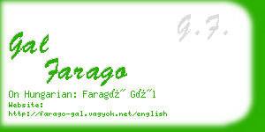 gal farago business card